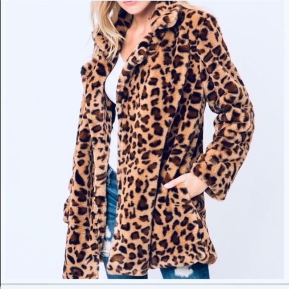 ✨LAST ONE✨Fall faux fur leopard print jacket - Picture 4 of 4